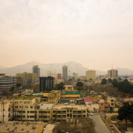 Kabul city showing aggressive construction going on around the cities