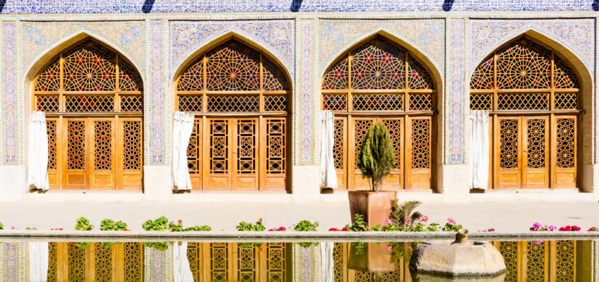 The exterior of Pink mosque