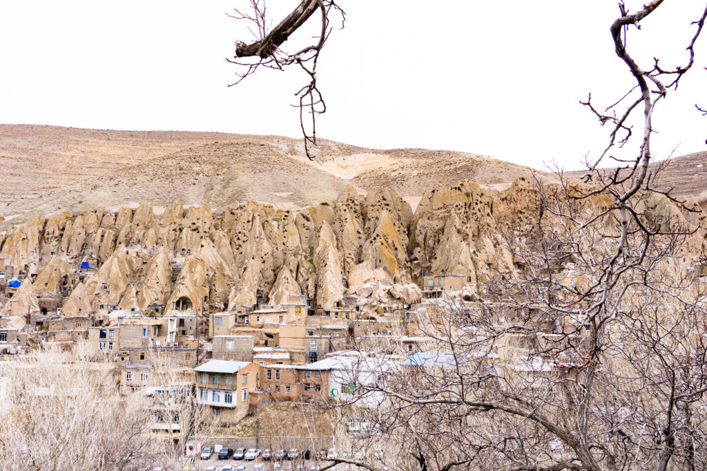 a man made cliff dwelling in kandovan village near tabriz adn on of the cities to visit in iran