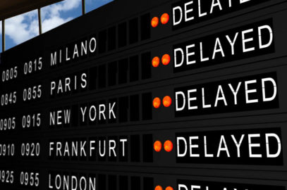 flight delay info board